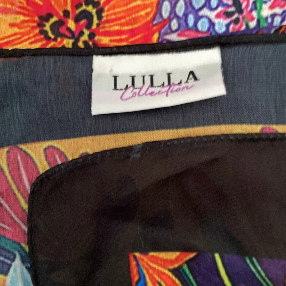 LULLA Collection Vibrant Poly Silk Zebra Floral Print Scarf colorful‎